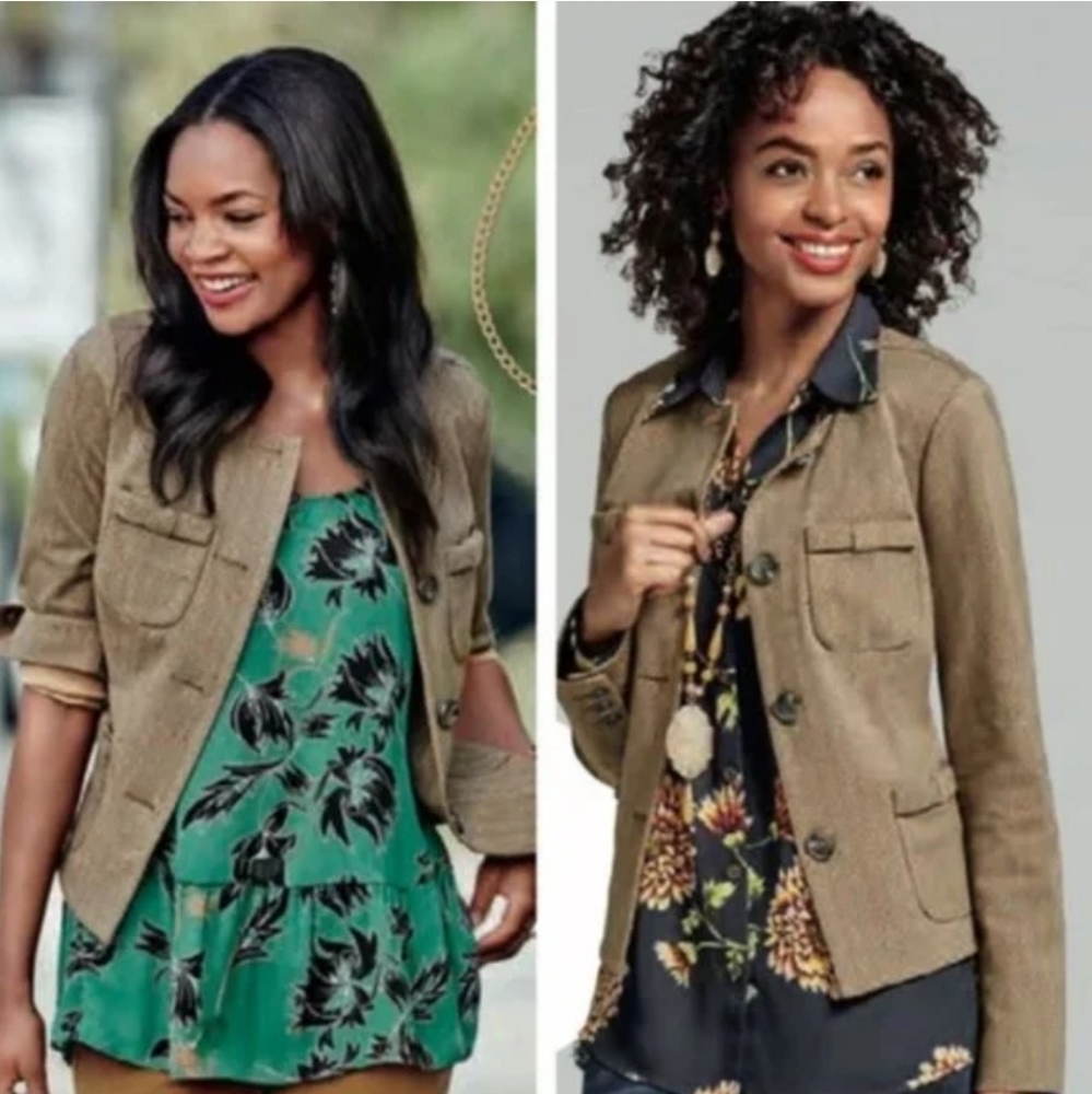 CAbi Button Front Penny Blazer